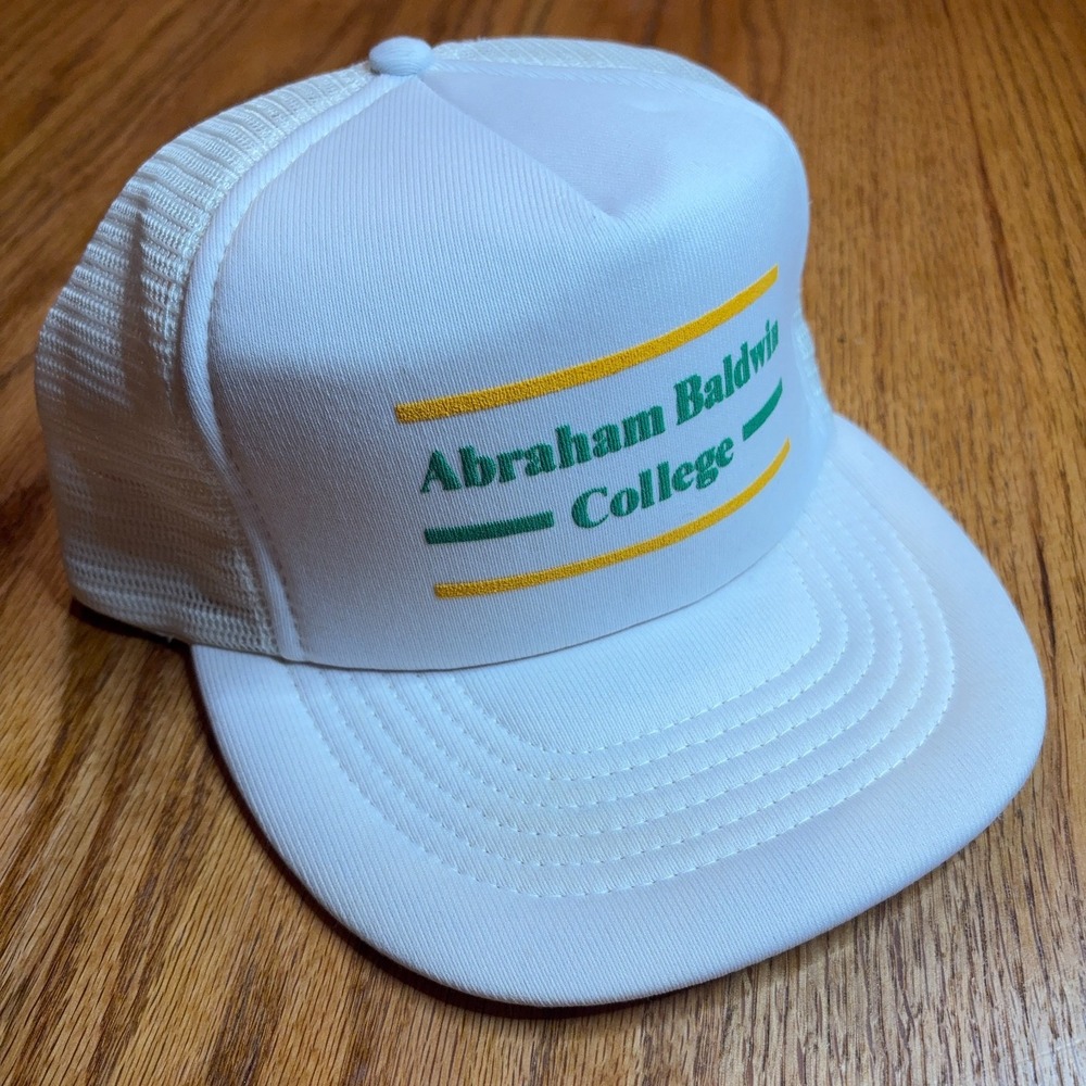 Vintage Abraham Baldwin Agricultural College Foam Trucker Hat Mesh Back‎ ABAC
